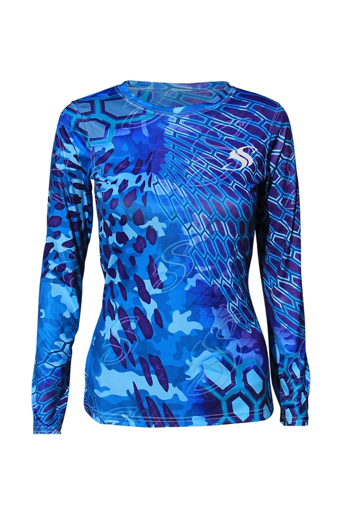 Salty Scales Performance Shirts Womens Camo Purple Fishing Sun Shirt 1 Salty Scales Performance Shirts Womens Camo Purple Fishing Sun Shirt