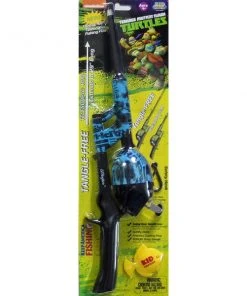 Thefishingshop Kid Casters Teenage Mutant Ninja Turtles Tangle Free Telescopic Combo – BLUE