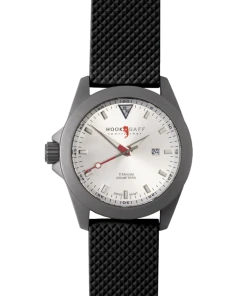 Hook & Gaff Watches Sportfisher II Classic Silver Dial - Black Dive Strap