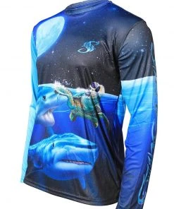 Salty Scales Mens Shark Performance Long Sleeve