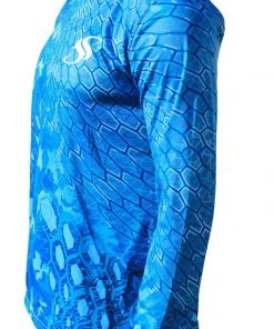 Salty Scales Performance Gear Mens Camo Fishing Sun Shirt