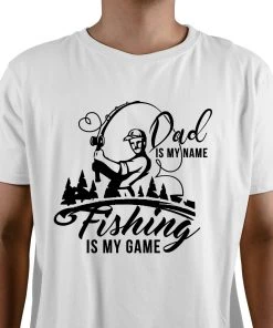 Thefishingshop Casual Wear Dad Is My Name Fishing Is My Game Men's T-Shirt
