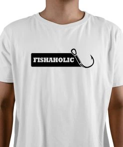 Thefishingshop Fishaholic Men's T-Shirt Casual Wear