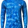 Salty Scales Performance Gear Mens Camo Fishing Sun Shirt