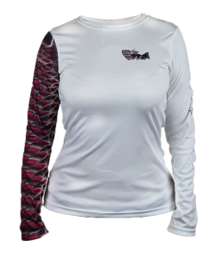 Salty Scales Womens Redfish Pink Scale Armour Performance Gear