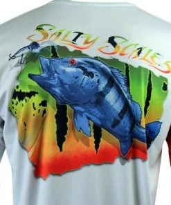 Salty Scales Performance Gear Peacock Bass Performance Long Sleeve